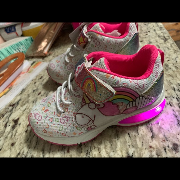 Other - New! Fun Light-up Fluffy Sneakers